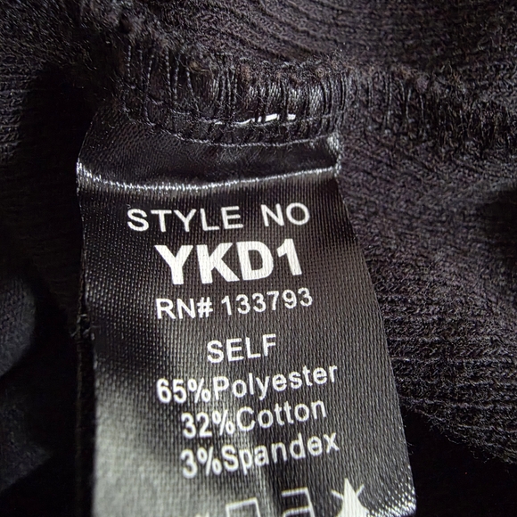 Pol Maxi Hoodie Black and Brown V-Neck Dress Oversized Medium - Picture 4 of 5